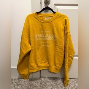 Spiritual Gangster Large Yellow Sweatshirt. ☀️⚡️